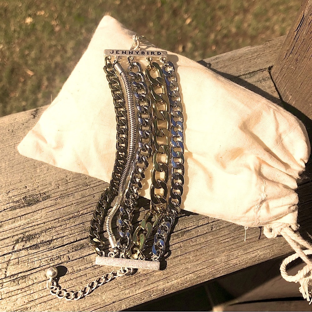 JENNY BIRD Mixed Metal Stacked Chain Bracelet - Picture 9 of 11